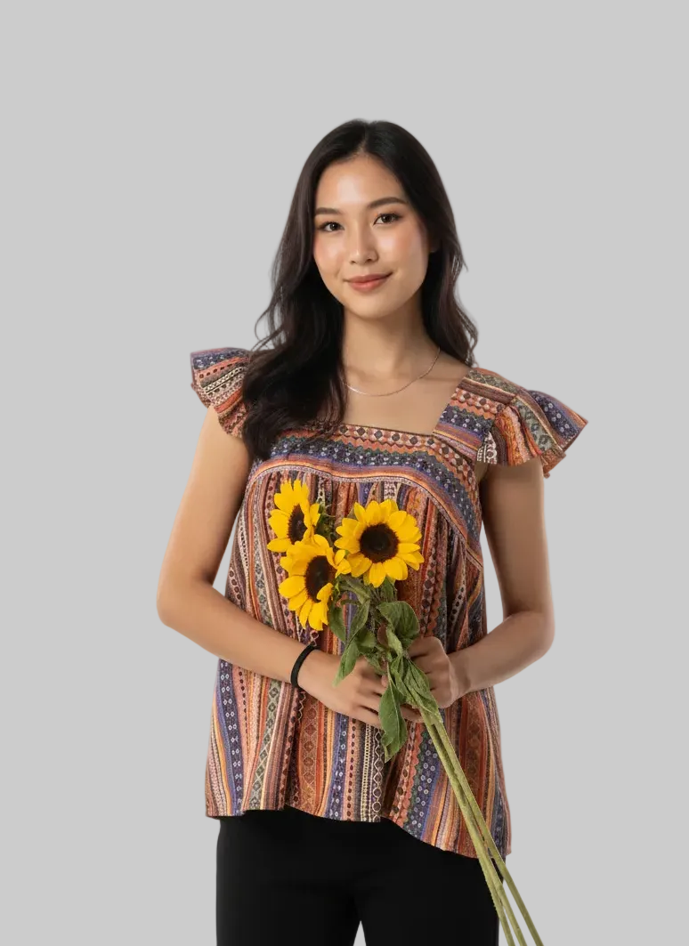 Boho luxe top